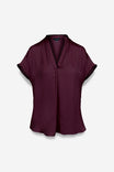 Whipstitch Drop Shoulder Regular Blouse