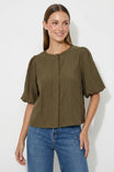 Puff Sleeve Button Up Blouse