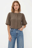 Puff Sleeve Button Up Blouse