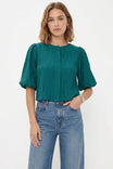 Puff Sleeve Button Up Blouse