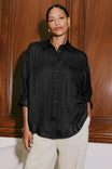 Oversized Long Sleeve Button Up Blouse