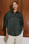 Oversized Long Sleeve Button Up Blouse