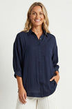Oversized Long Sleeve Button Up Blouse