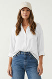 Oversized Long Sleeve Button Up Blouse