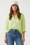 Oversized Long Sleeve Button Up Blouse