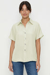 Minimalist Drop Shoulder Button Up Blouse