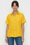 Minimalist Drop Shoulder Button Up Blouse