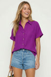 Minimalist Drop Shoulder Button Up Blouse