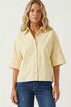 Boxy Half Sleeve Button Up Shirt