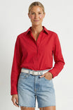 Long Sleeve Blouse With Side Panel Accent