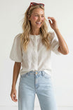 Sheer Puff Sleeve Blouse