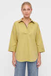 Stitch Detail Split Neck Blouse