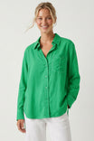 Long Sleeve Button Down With Stitch Detail