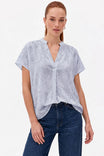 Romy Snake Print Drop Shoulder Blouse