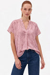 Romy Snake Print Drop Shoulder Blouse