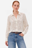 Anouk Snake Print Button Down Blouse