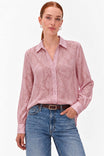 Anouk Snake Print Button Down Blouse