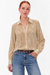 Anouk Snake Print Button Down Blouse