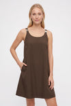 Buckle Strap Mini Shift Dress