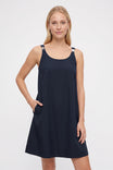 Buckle Strap Mini Shift Dress