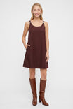 Buckle Strap Mini Shift Dress