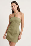 Ring Detail Halter Mini Dress