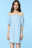 Frayed Off Shoulder Dress