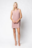 V-neck Sleeveless Shift Dress