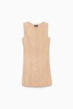 Sleeveless Button-front Mini Shift Dress