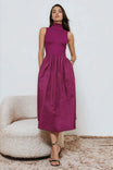 Sleeveless Mock Neck Maxi Dress