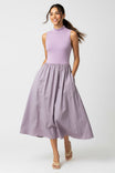 Sleeveless Mock Neck Maxi Dress