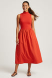 Sleeveless Mock Neck Maxi Dress