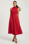 Sleeveless Mock Neck Maxi Dress