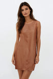Sleeveless Soft Matte Mini Shift Dress