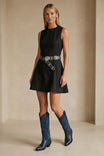 High Neck Skater Flare Dress
