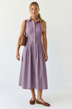 Sleeveless Midi Shirt Dress