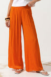 Smocked Waist Wide Leg Pant
