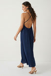 Open Back V Neck Maxi Dress