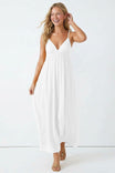 Open Back V Neck Maxi Dress