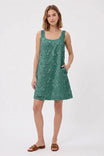 3d Embroidered Sleeveless Mini Shift Dress