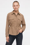 Drawstring Waist Utility Jacket