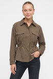 Drawstring Waist Utility Jacket
