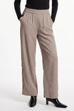 Side Cutout Trim Straight Leg Pants