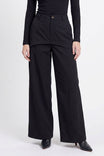 Layered Waist Wide Leg Pants