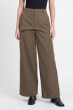 Layered Waist Wide Leg Pants