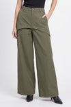 Layered Waist Wide Leg Pants