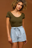 Tencel™ Waist Tie Shorts