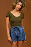 Tencel™ Waist Tie Shorts