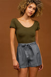Tencel™ Waist Tie Shorts