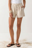 Effortless Pull-on Woven Textured Shorts